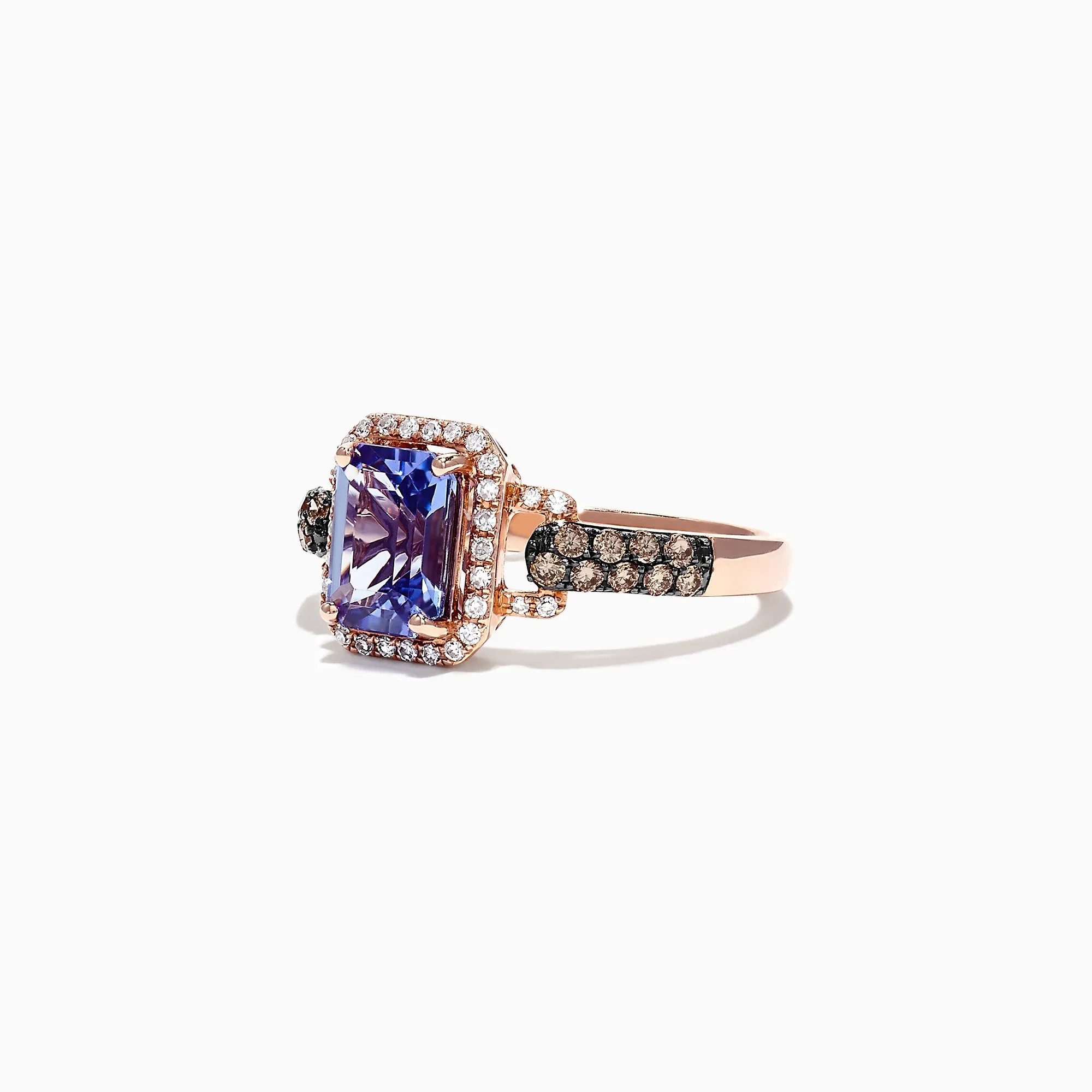 Nahla Siri 14K Rose Gold Emerald Cut Tanzanite and Diamond Ring, 1.72 TCW sold by Effy product image thumbnail 2
