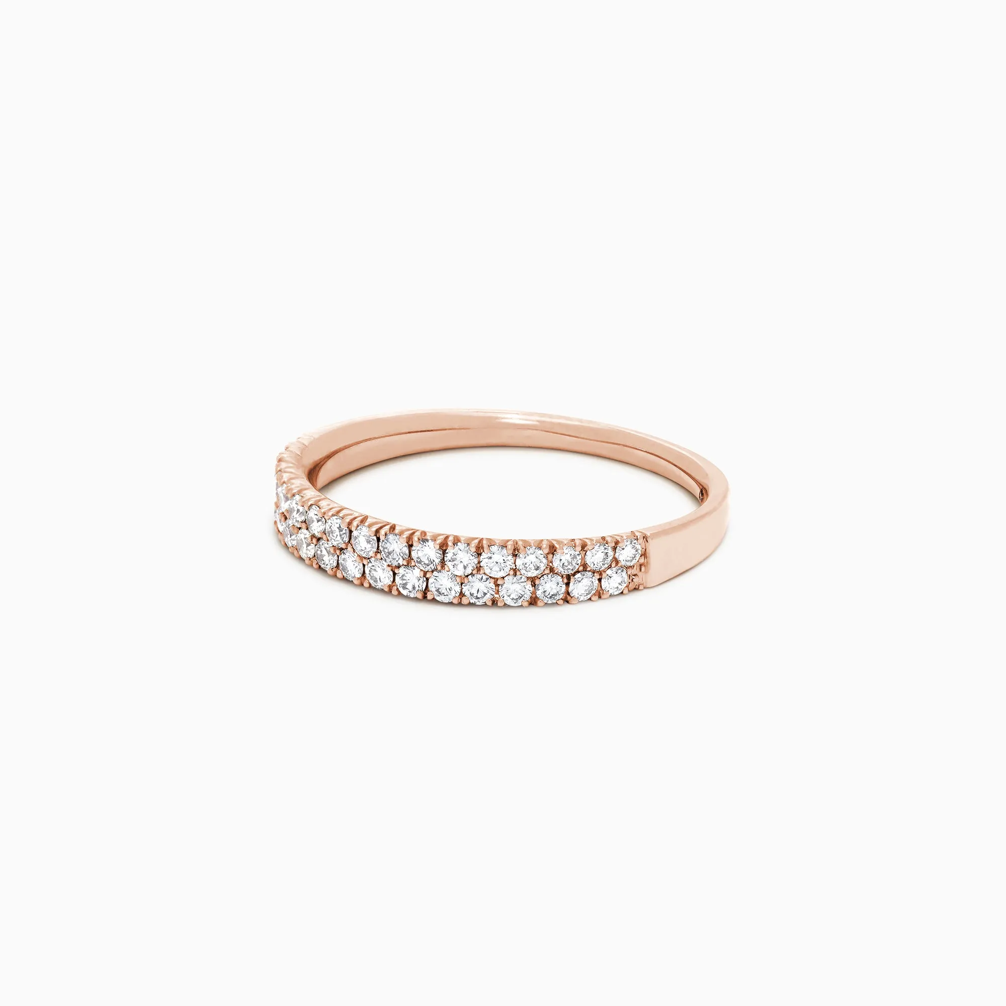Pave Rose 14K Rose Gold Two Row Pave Diamond Band, 0.37 TCW sold by Effy product image thumbnail 2