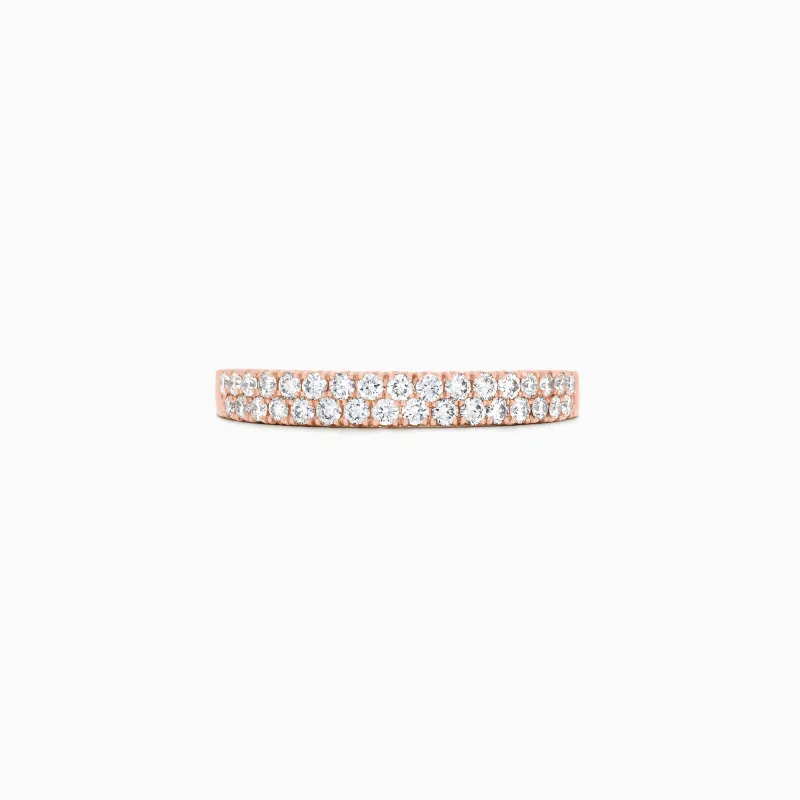 Pave Rose 14K Rose Gold Two Row Pave Diamond Band, 0.37 TCW sold by Effy