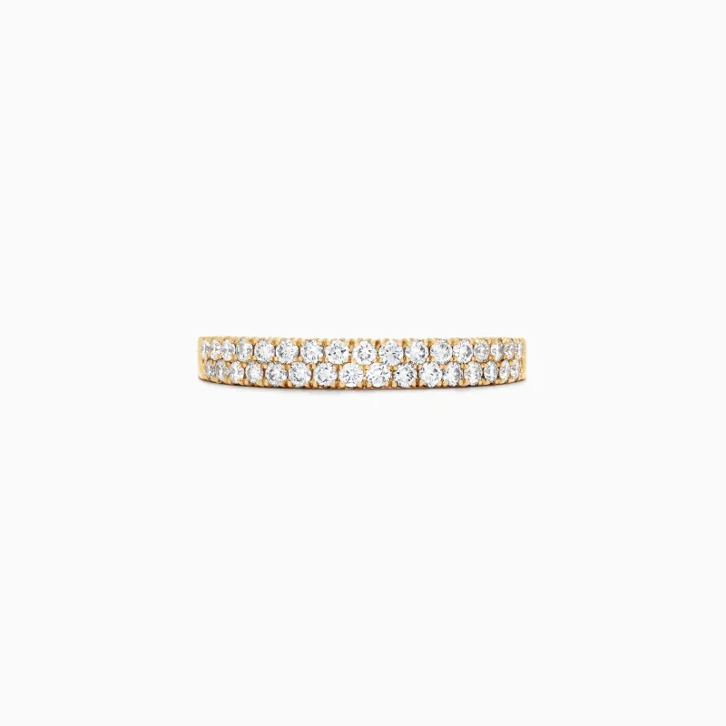 D'Oro 14K Yellow Gold Pave Diamond Ring, 0.37 TCW sold by Effy