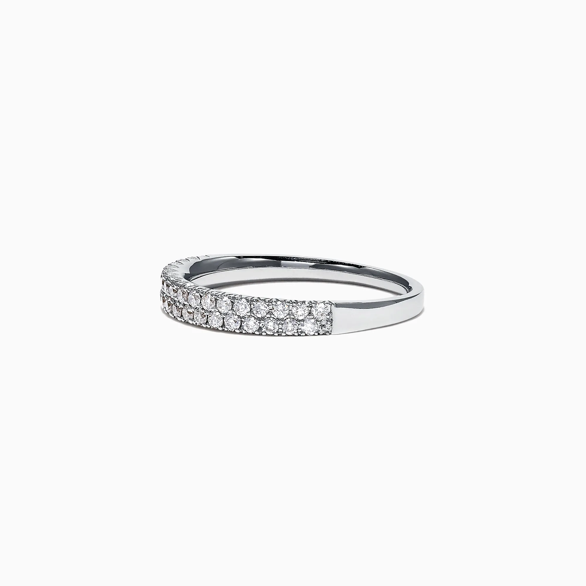 Pave Classica 14K White Gold Two Row Pave Diamond Band, 0.37 TCW sold by Effy product image thumbnail 3
