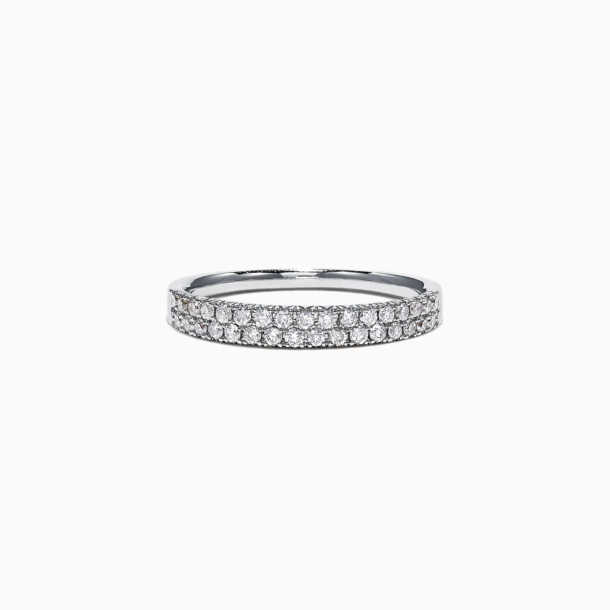 Pave Classica 14K White Gold Two Row Pave Diamond Band, 0.37 TCW sold by Effy