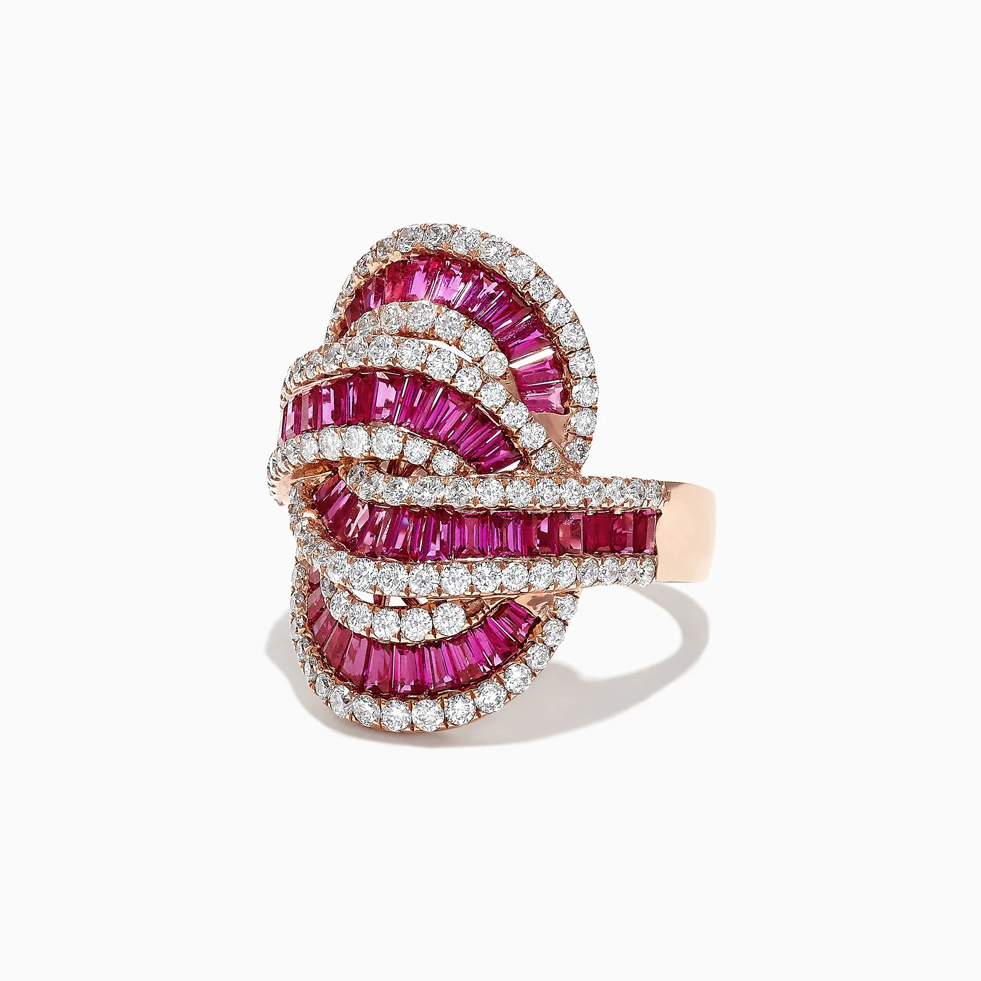 Ruby Royale 14K Rose Gold Ruby and Diamond Cocktail Ring, 3.78 TCW sold by Effy product image thumbnail 2