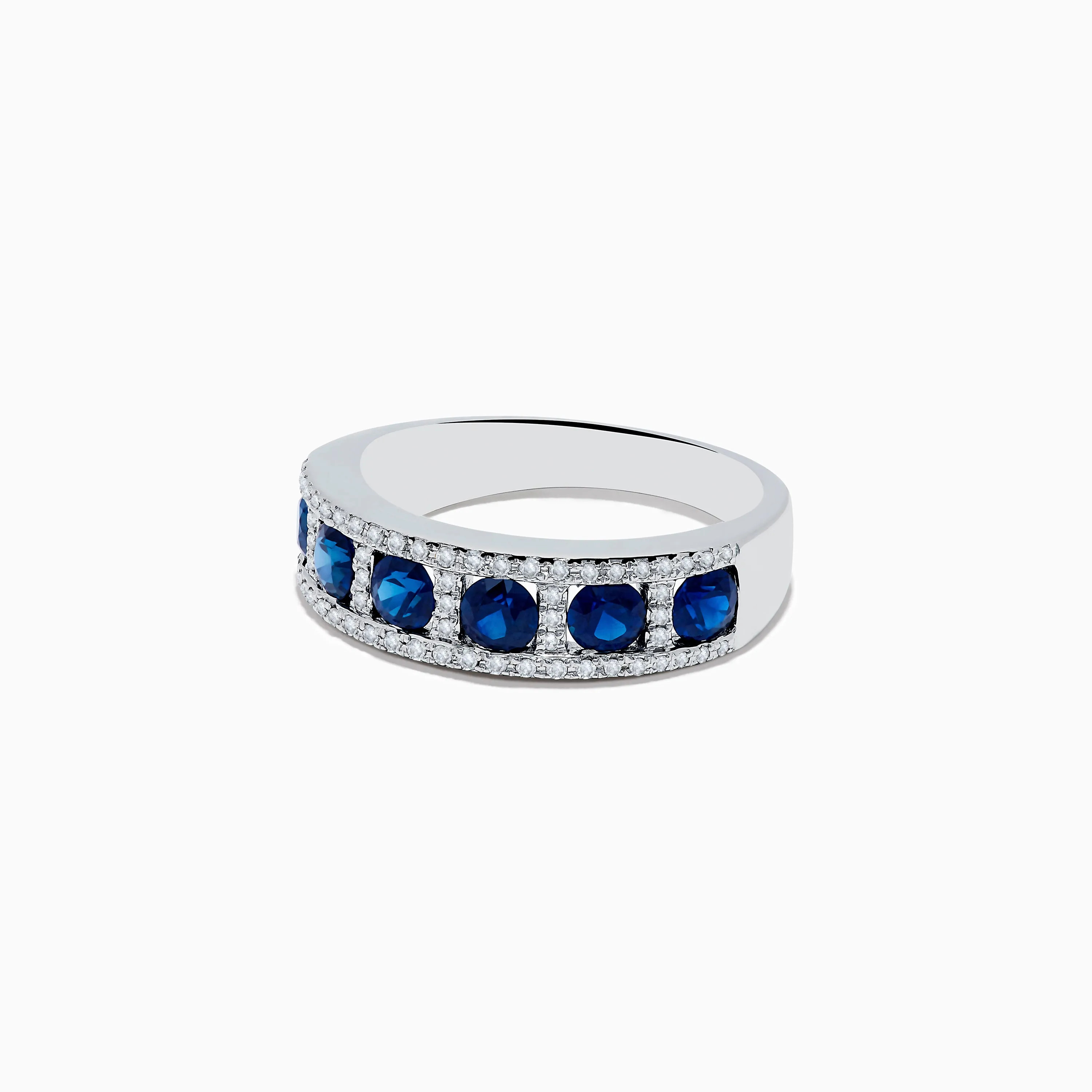 Royale Bleu 14K White Gold Sapphire and Diamond Ring, 1.66 TCW sold by Effy product image thumbnail 2