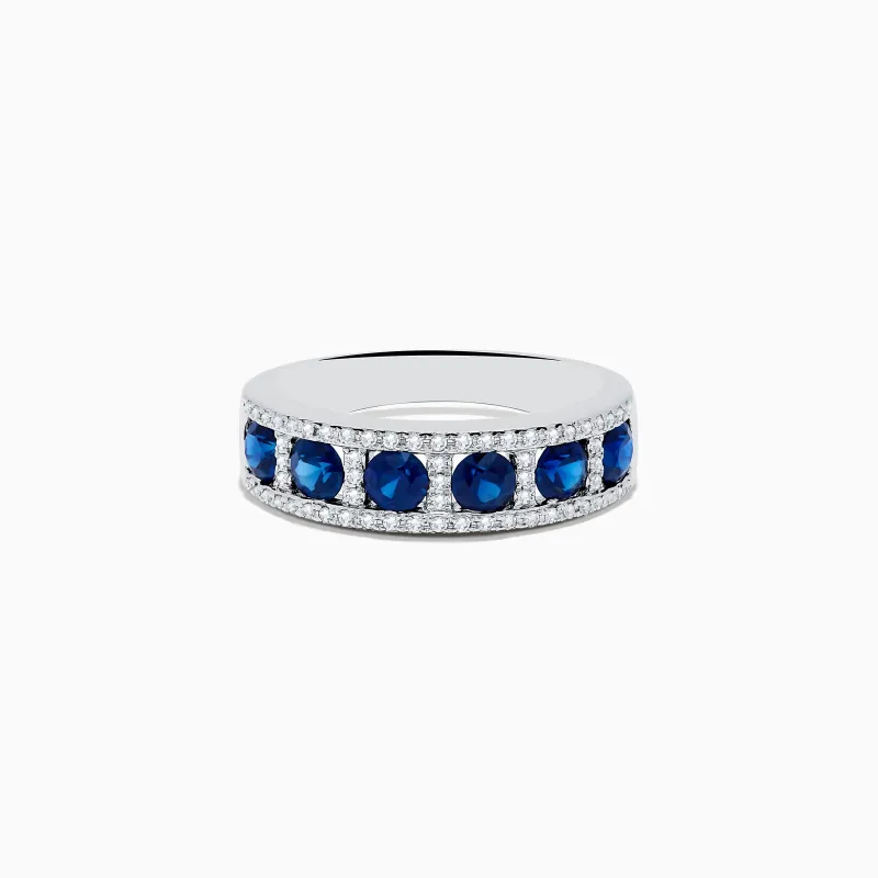 Royale Bleu 14K White Gold Sapphire and Diamond Ring, 1.66 TCW sold by Effy