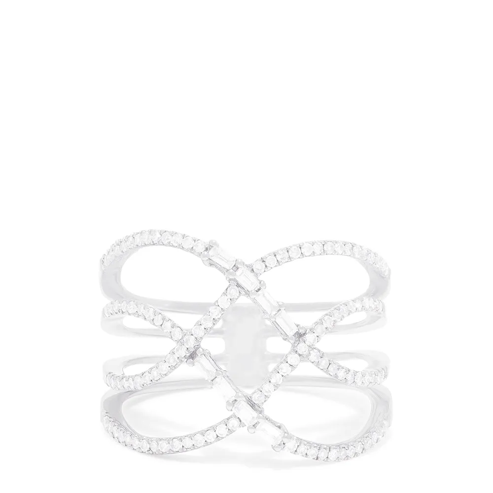 Pave Classica 14K White Gold Diamond Fashion Ring, 0.42 TCW sold by Effy