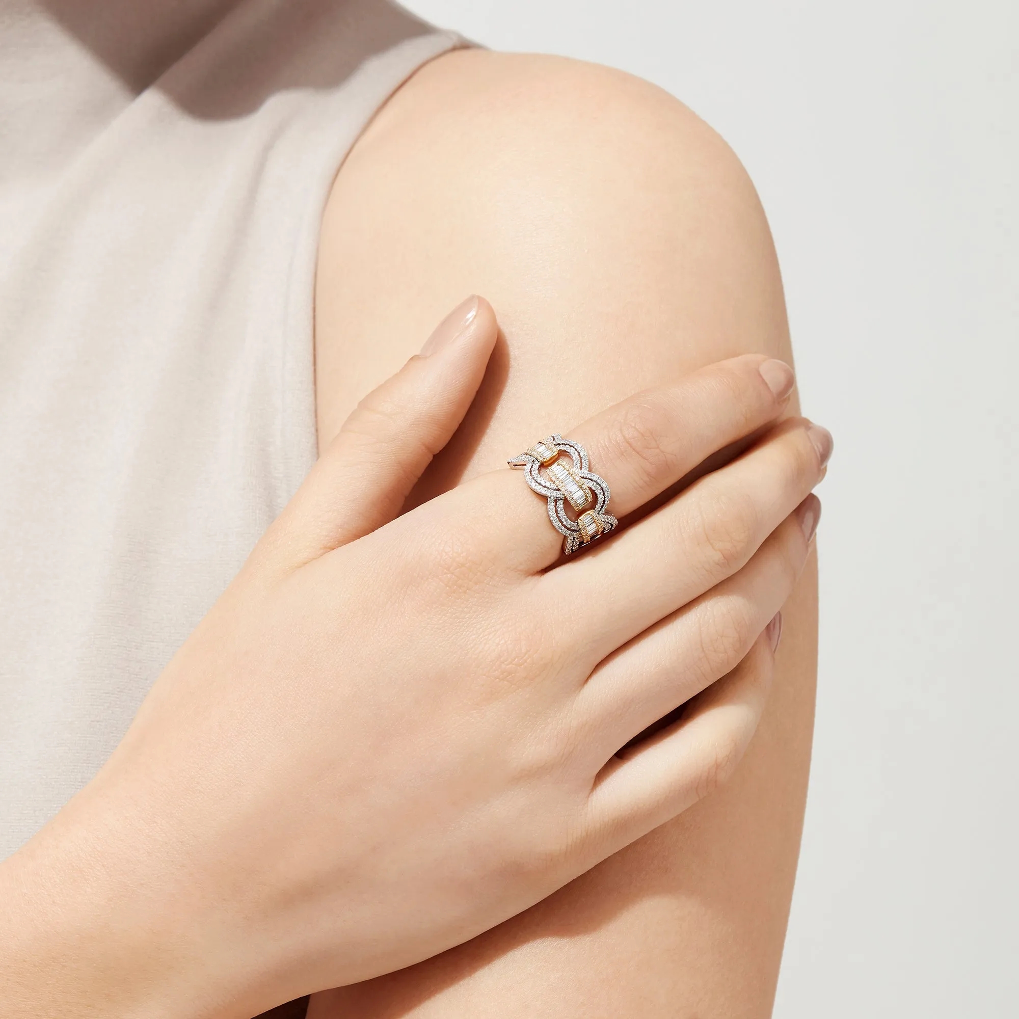 Duo 14K White and Yellow Gold Diamond Ring, 1.09 TCW sold by Effy product image thumbnail 2