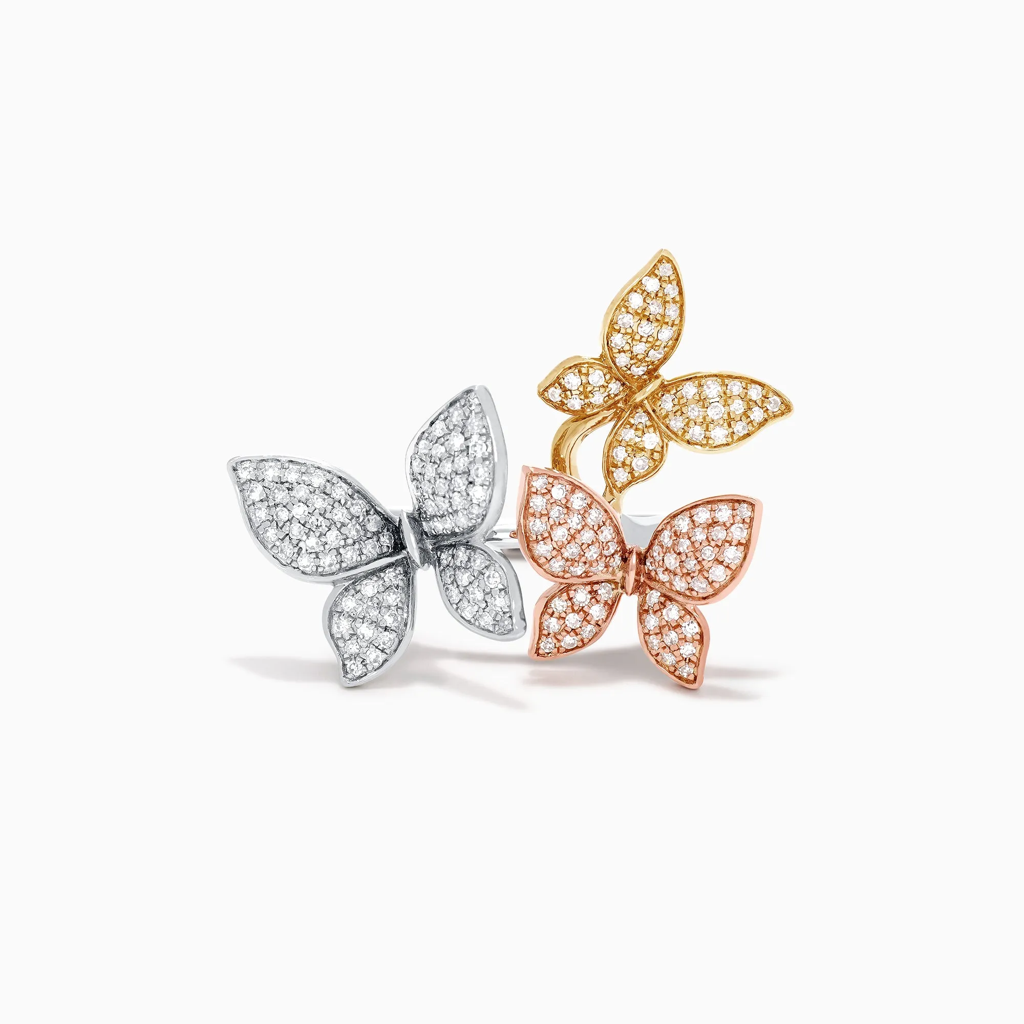 Trio 14K Tri Color Gold Diamond Butterfly Ring, 0.66 TCW sold by Effy product image thumbnail 3