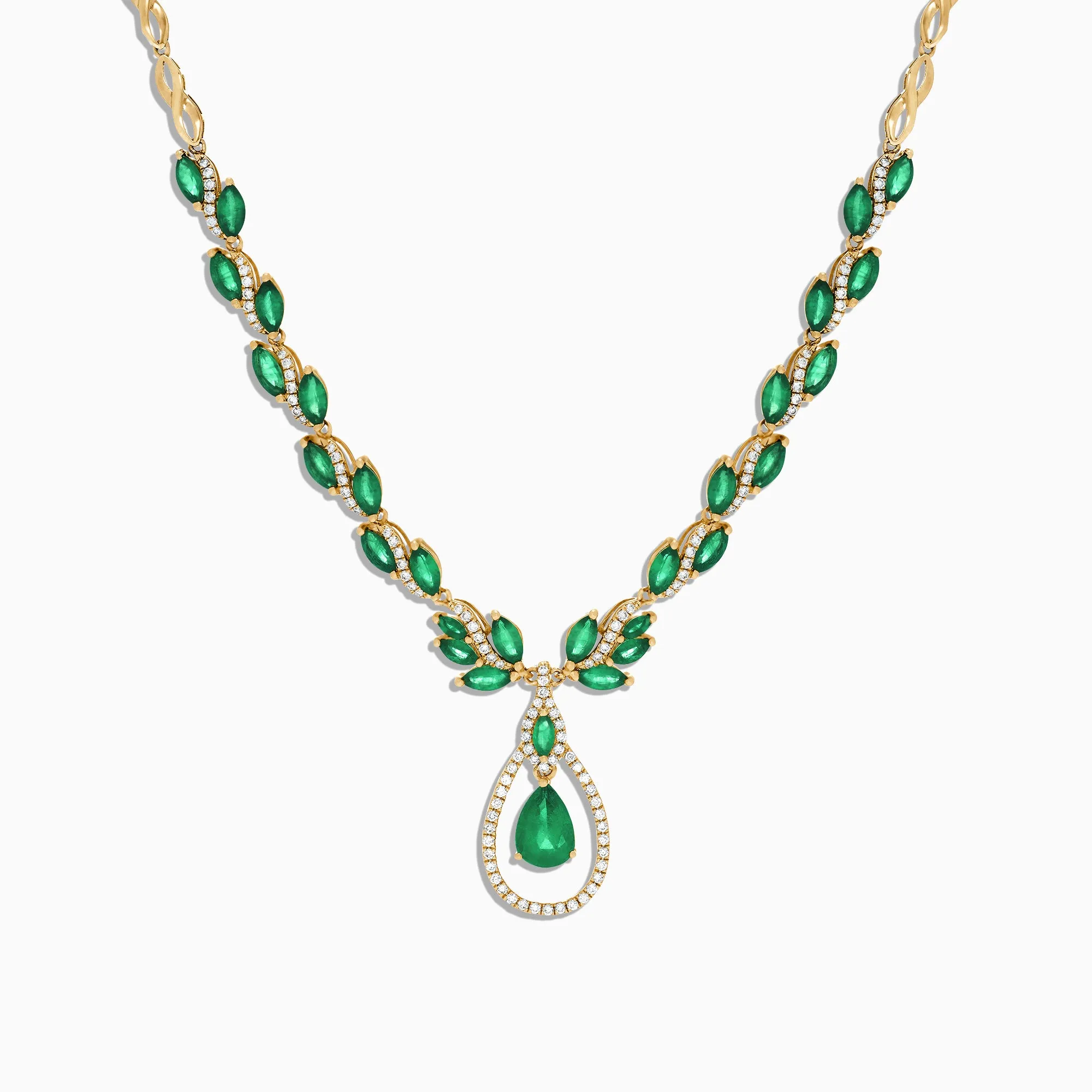 Brasilica 14K Yellow Gold Emerald and Diamond Necklace, 9.74 TCW sold by Effy