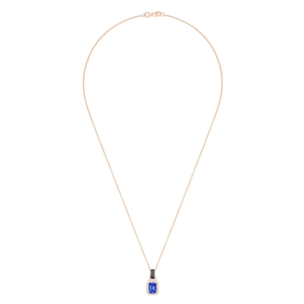 14K Rose Gold Emerald Cut Tanzanite and Diamond Pendant, 1.56 TCW sold by Effy product image thumbnail 2