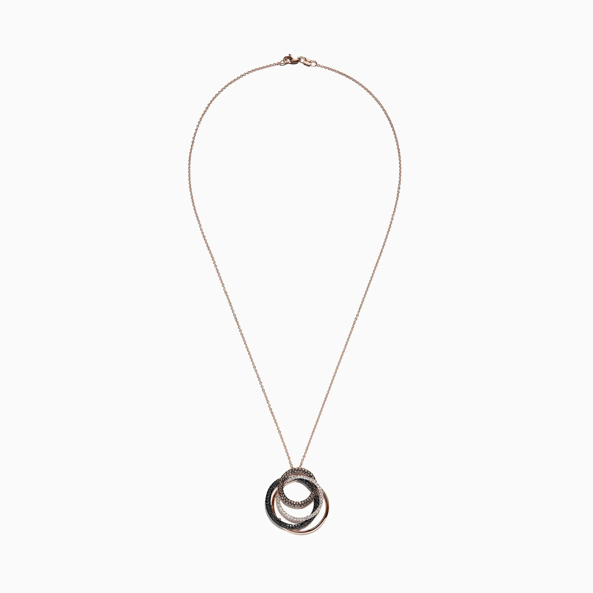 14K Rose Gold Espresso, Black & White Diamond Pendant, 1.65 TCW sold by Effy product image thumbnail 2