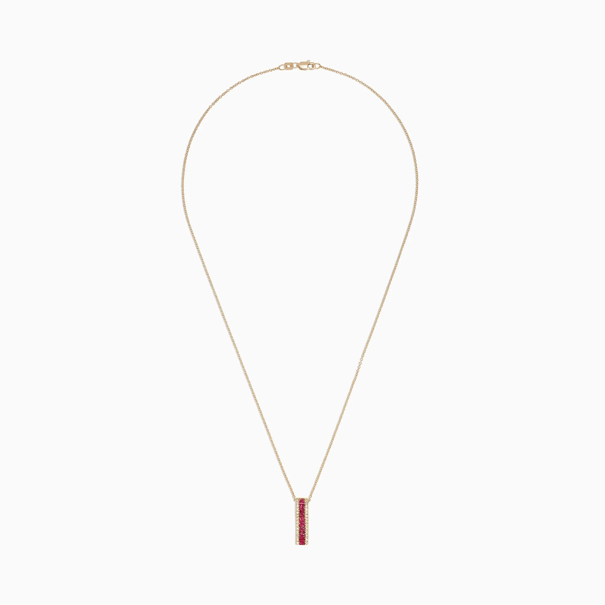 Ruby Royale 14K Yellow Gold Princess Cut Ruby Pendant, 1.17 TCW sold by Effy product image thumbnail 2