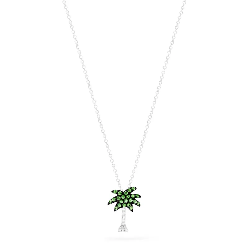 Novelty 14K White Gold Tsavorite & Diamond Palm Tree Pendant, 0.29 TCW sold by Effy