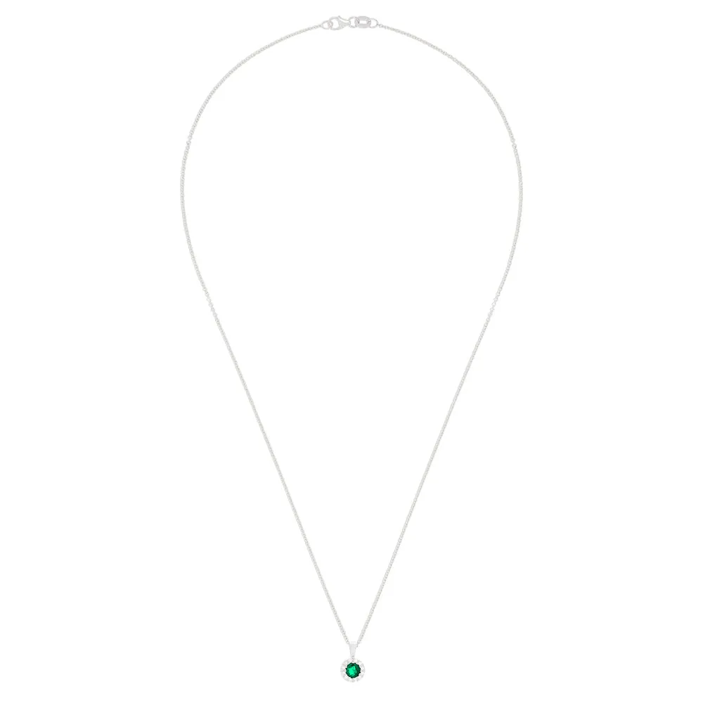 Brasilica 14K White Gold Emerald and Diamond Pendant, 0.41 TCW sold by Effy product image thumbnail 2