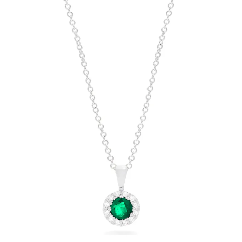 Brasilica 14K White Gold Emerald and Diamond Pendant, 0.41 TCW sold by Effy