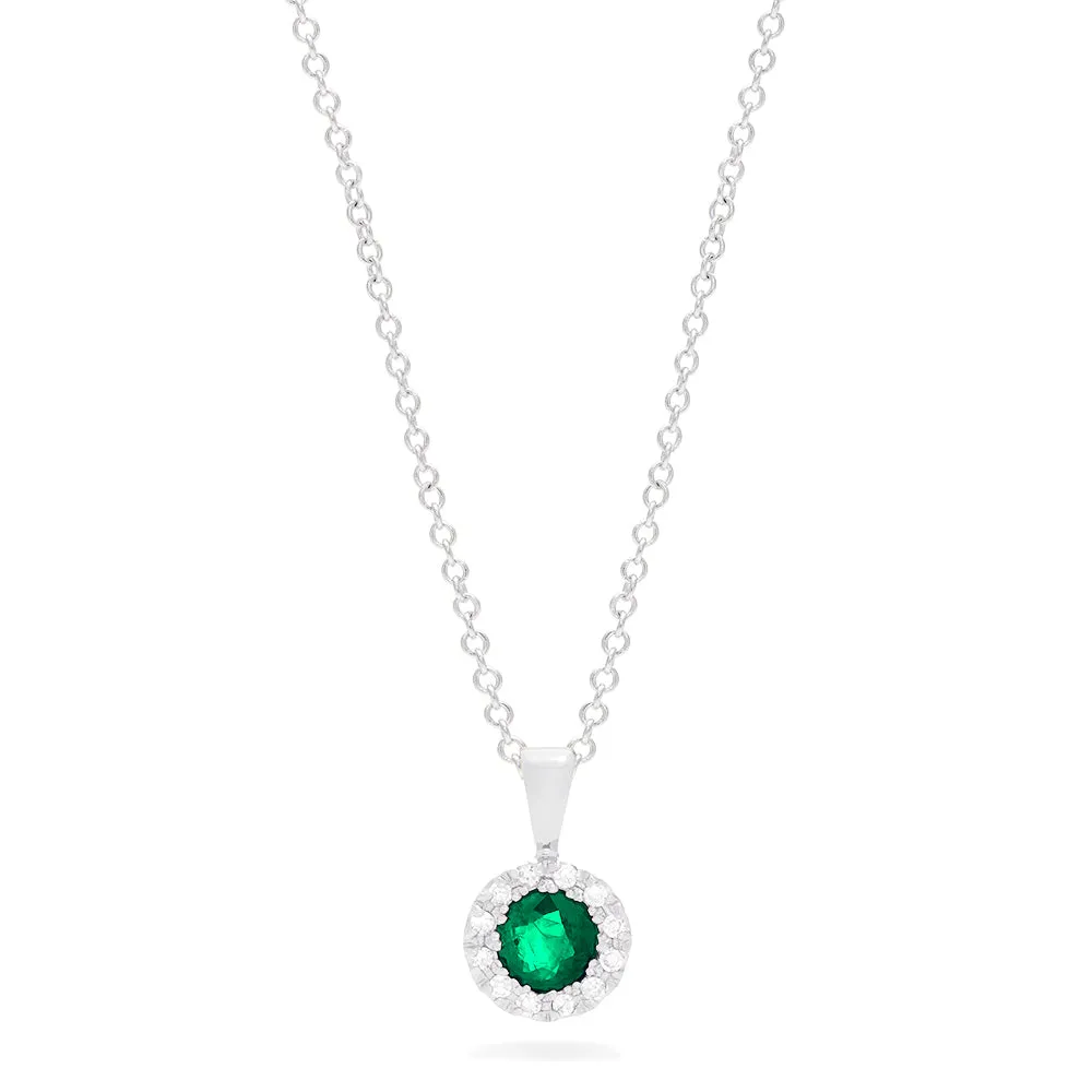 Brasilica 14K White Gold Emerald and Diamond Pendant, 0.41 TCW sold by Effy