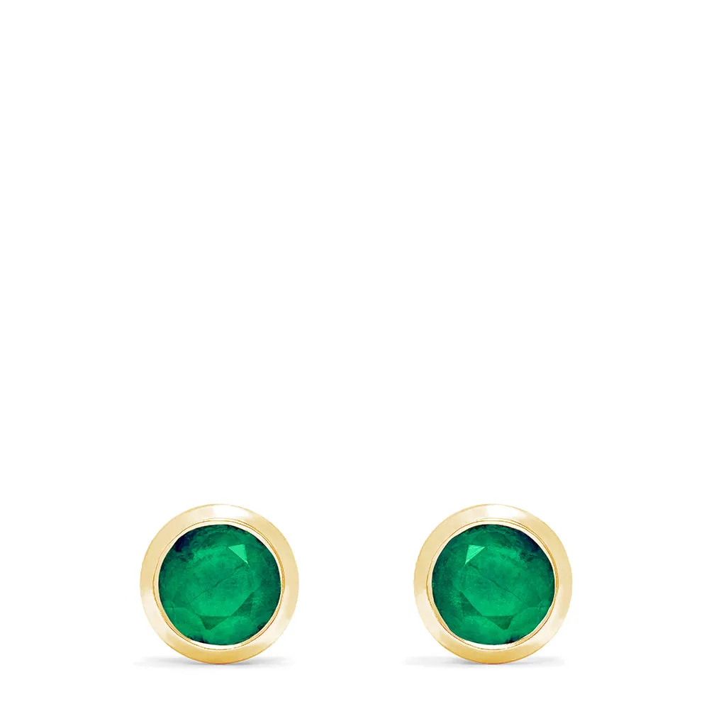 Brasilica 14K Yellow Gold Emerald Stud Earrings, 0.95 TCW sold by Effy