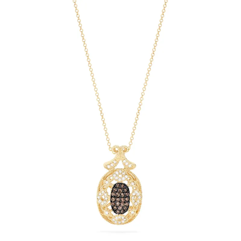 14K Yellow Gold Espresso and White Diamond Pendant, 0.29 TCW sold by Effy