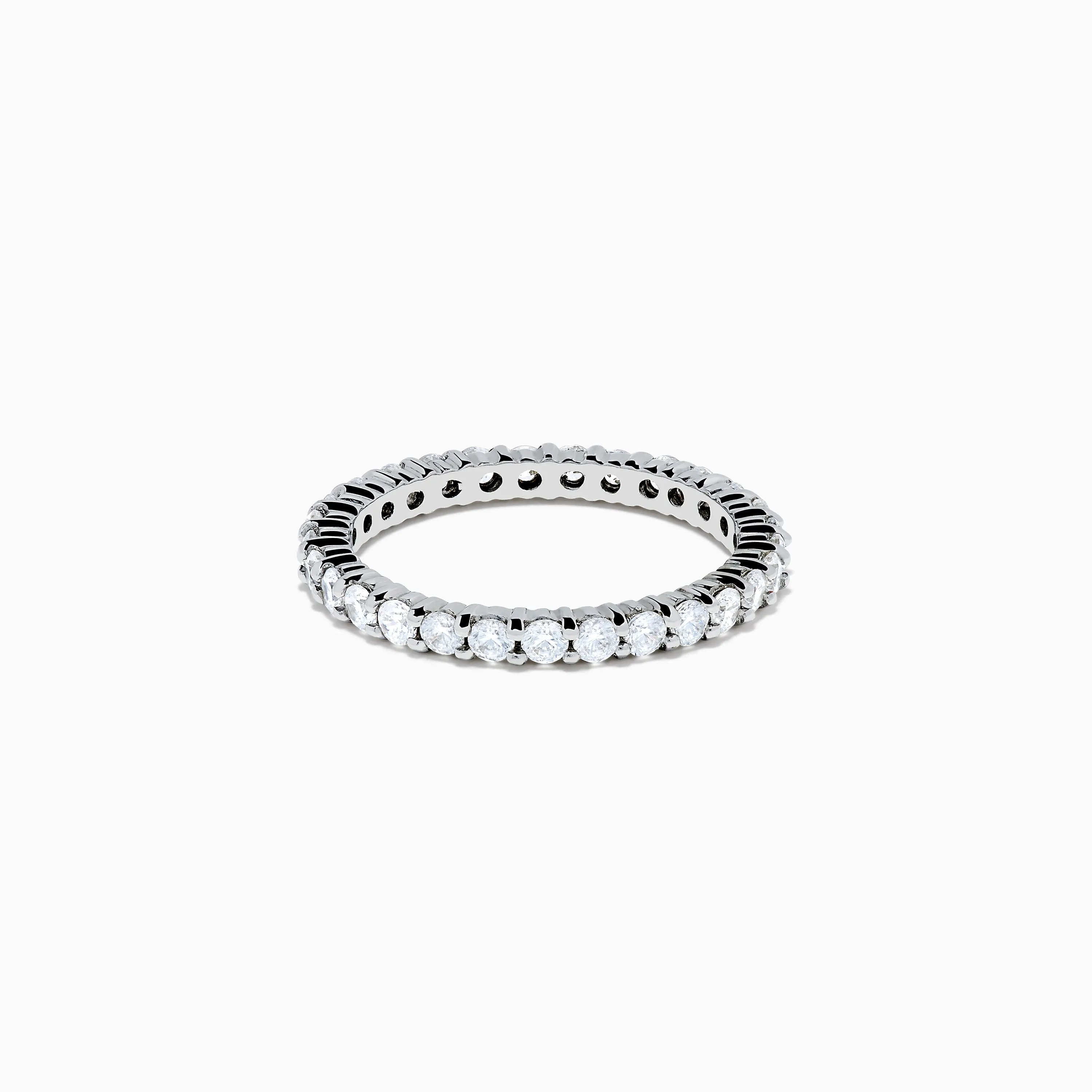 14K White Gold Prong Set Diamond Eternity Band, 1.00 TCW sold by Effy