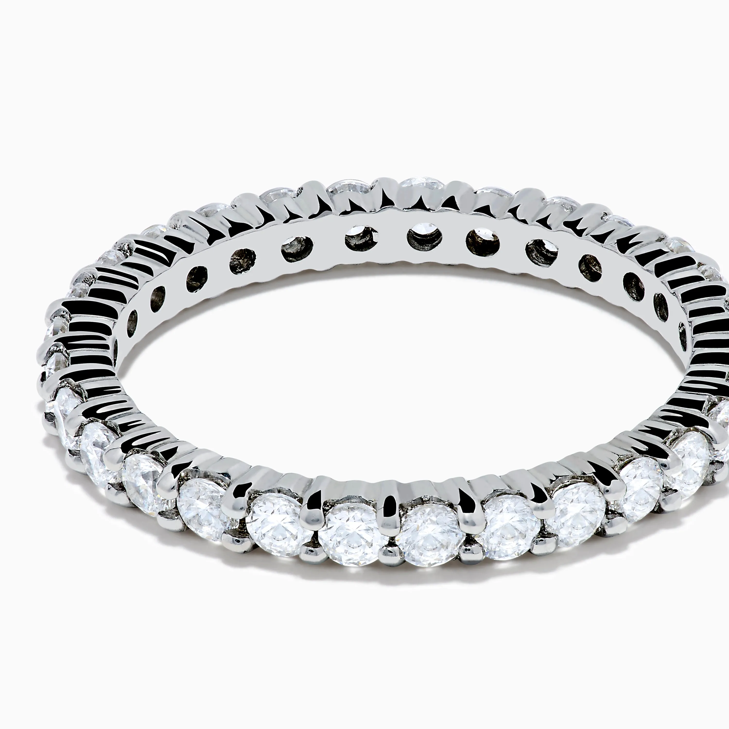 14K White Gold Prong Set Diamond Eternity Band, 1.00 TCW sold by Effy product image thumbnail 2