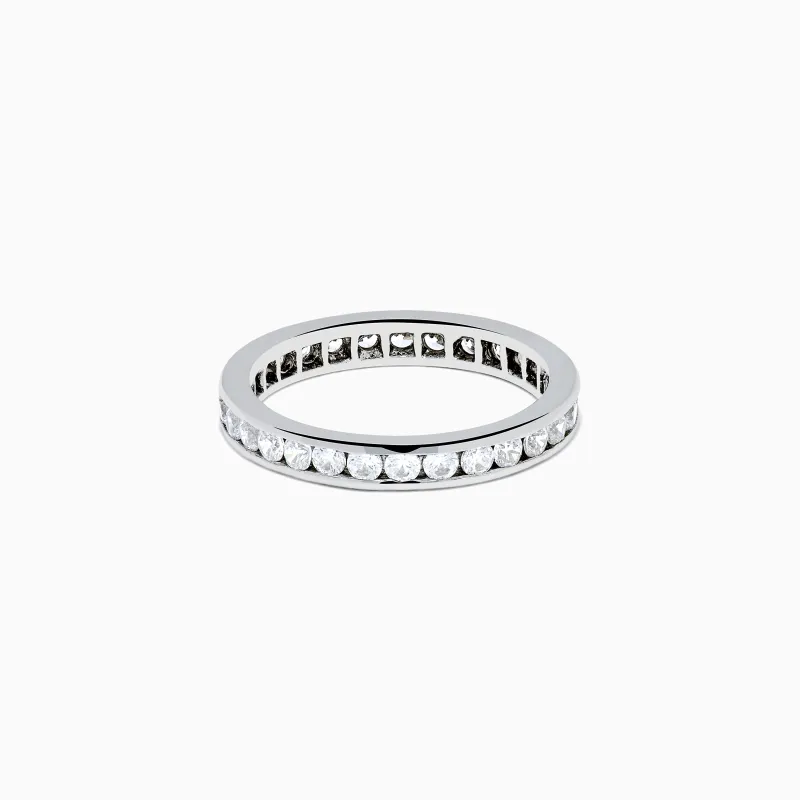 14K White Gold Channel Set Diamond Eternity Band, 1.00 TCW sold by Effy