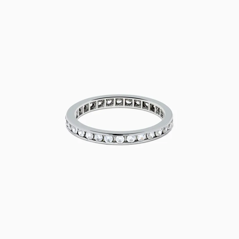 14K White Gold Channel Set Diamond Eternity Band, 0.50 TCW sold by Effy