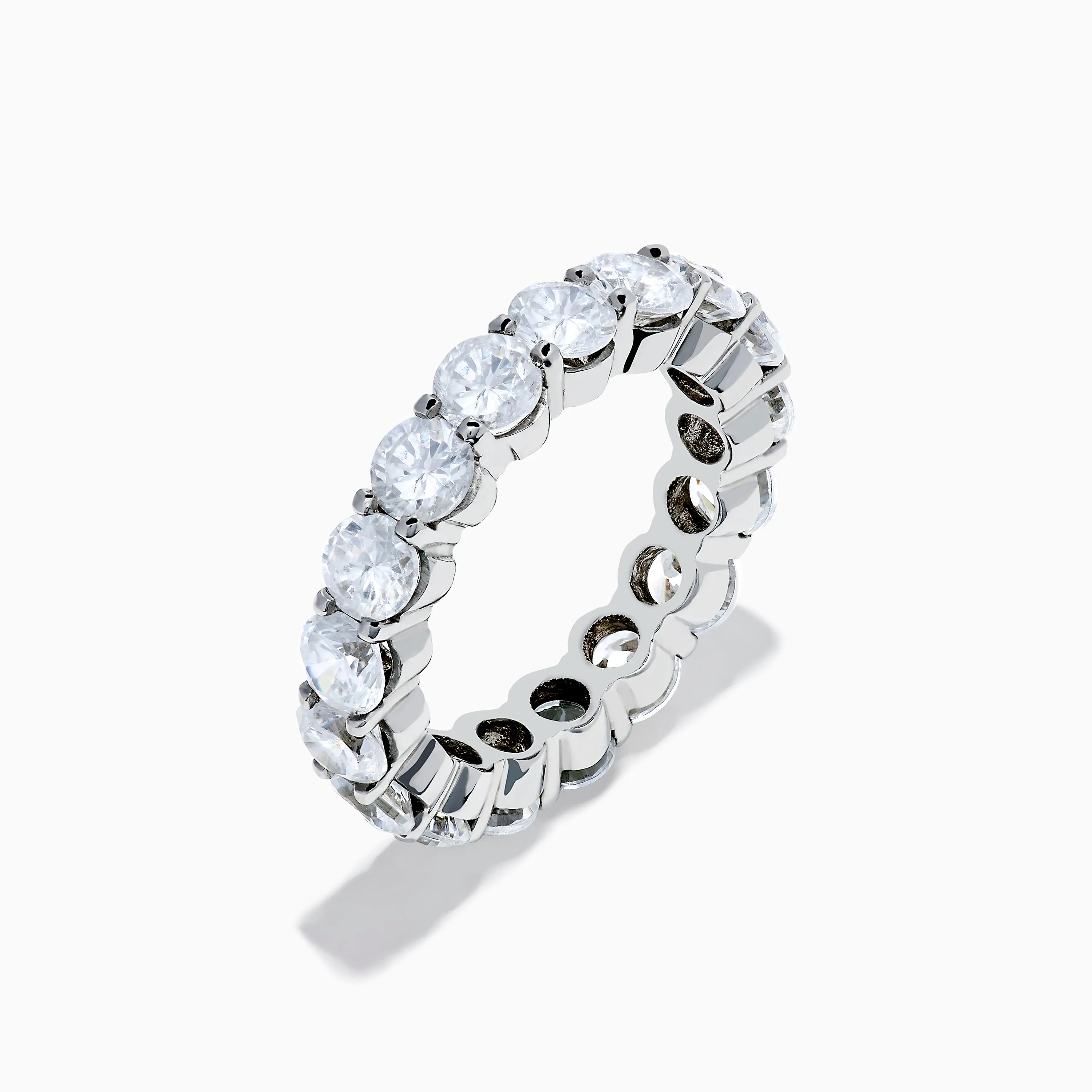 14K White Gold Prong Set Diamond Eternity Band, 4.00 TCW sold by Effy product image thumbnail 4