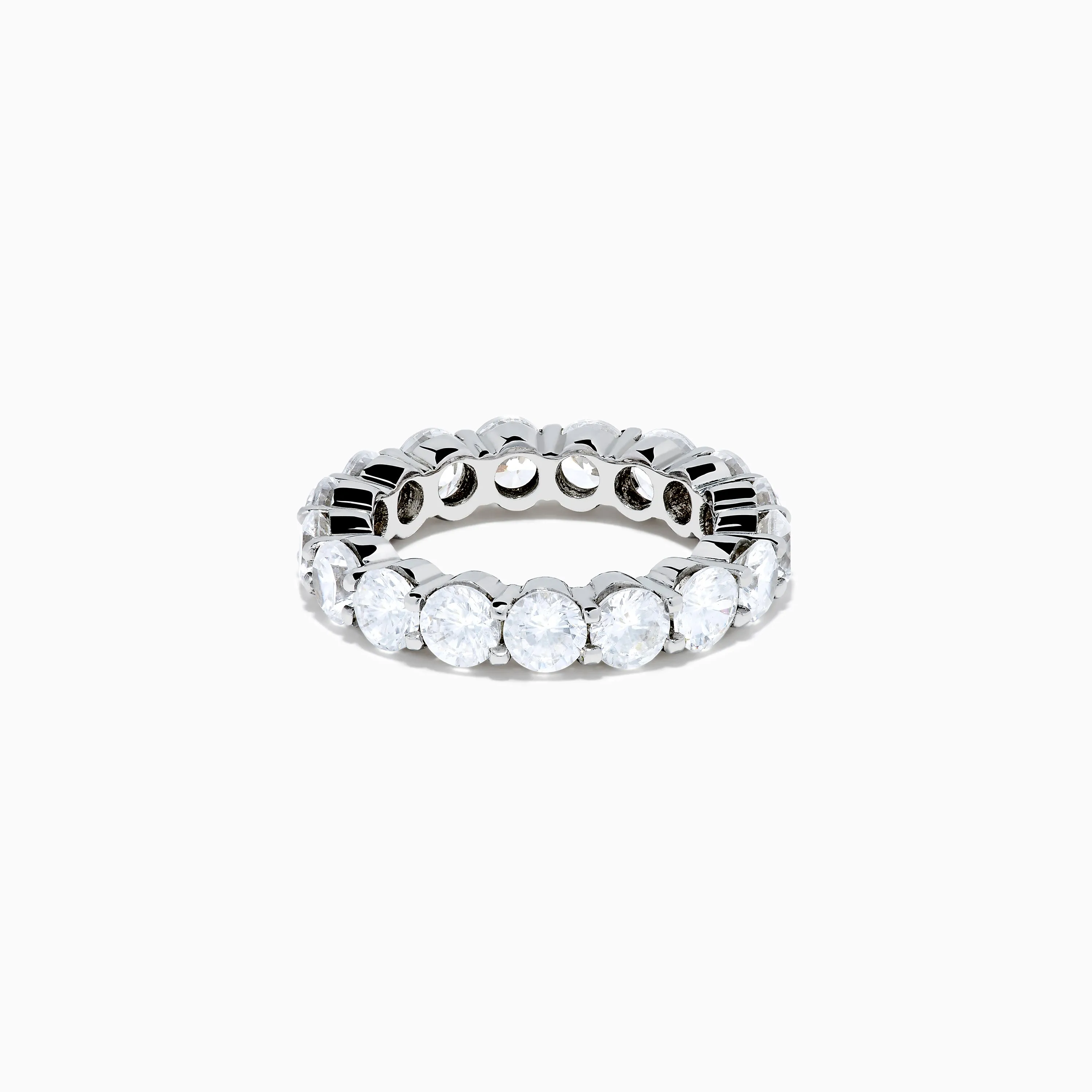 14K White Gold Prong Set Diamond Eternity Band, 4.00 TCW sold by Effy