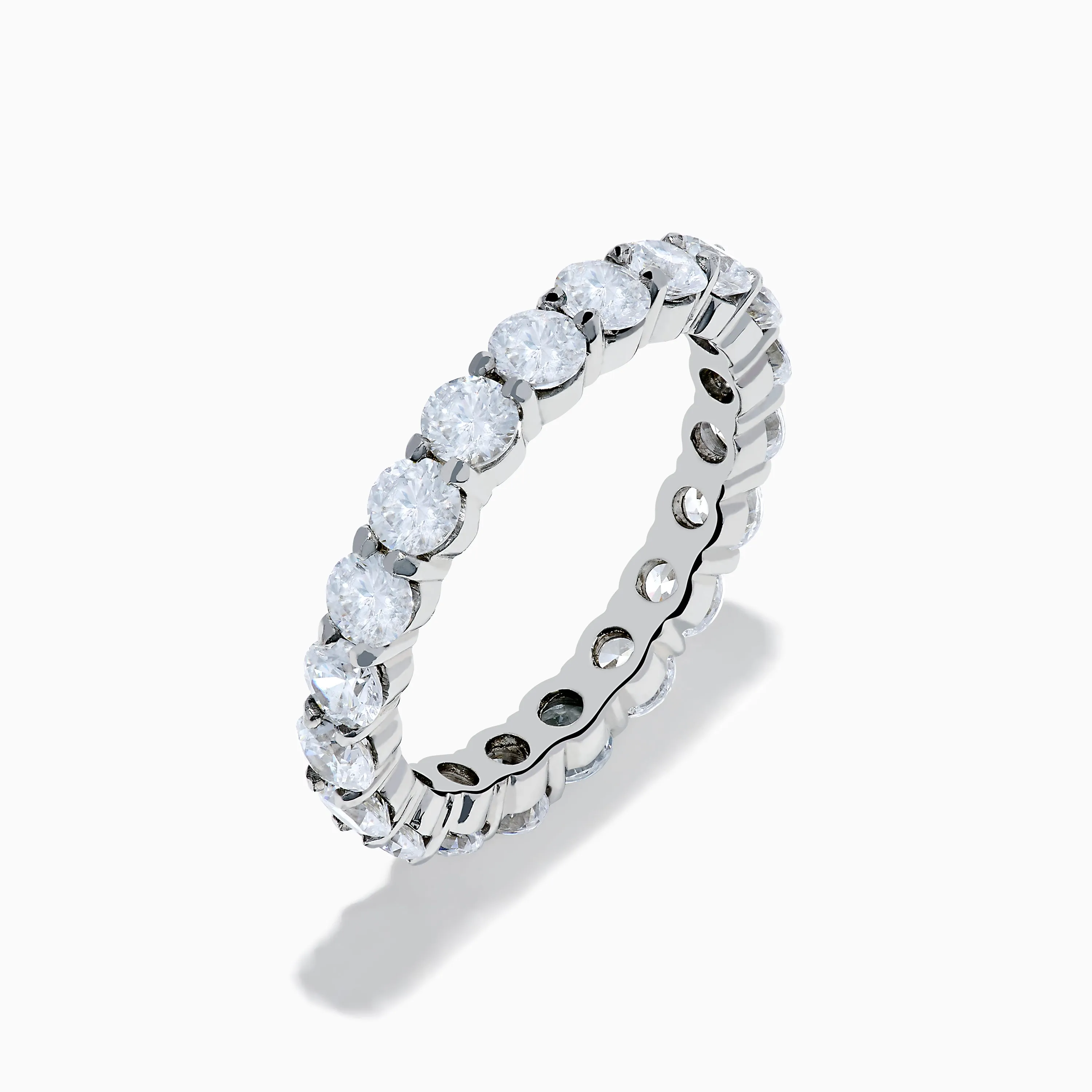 14K White Gold Prong Set Diamond Eternity Band, 3.00 TCW sold by Effy product image thumbnail 4