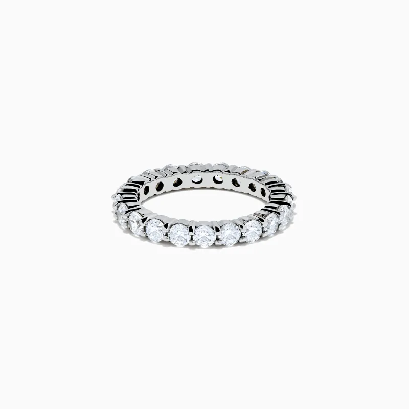 14K White Gold Prong Set Diamond Eternity Band, 2.00 TCW sold by Effy