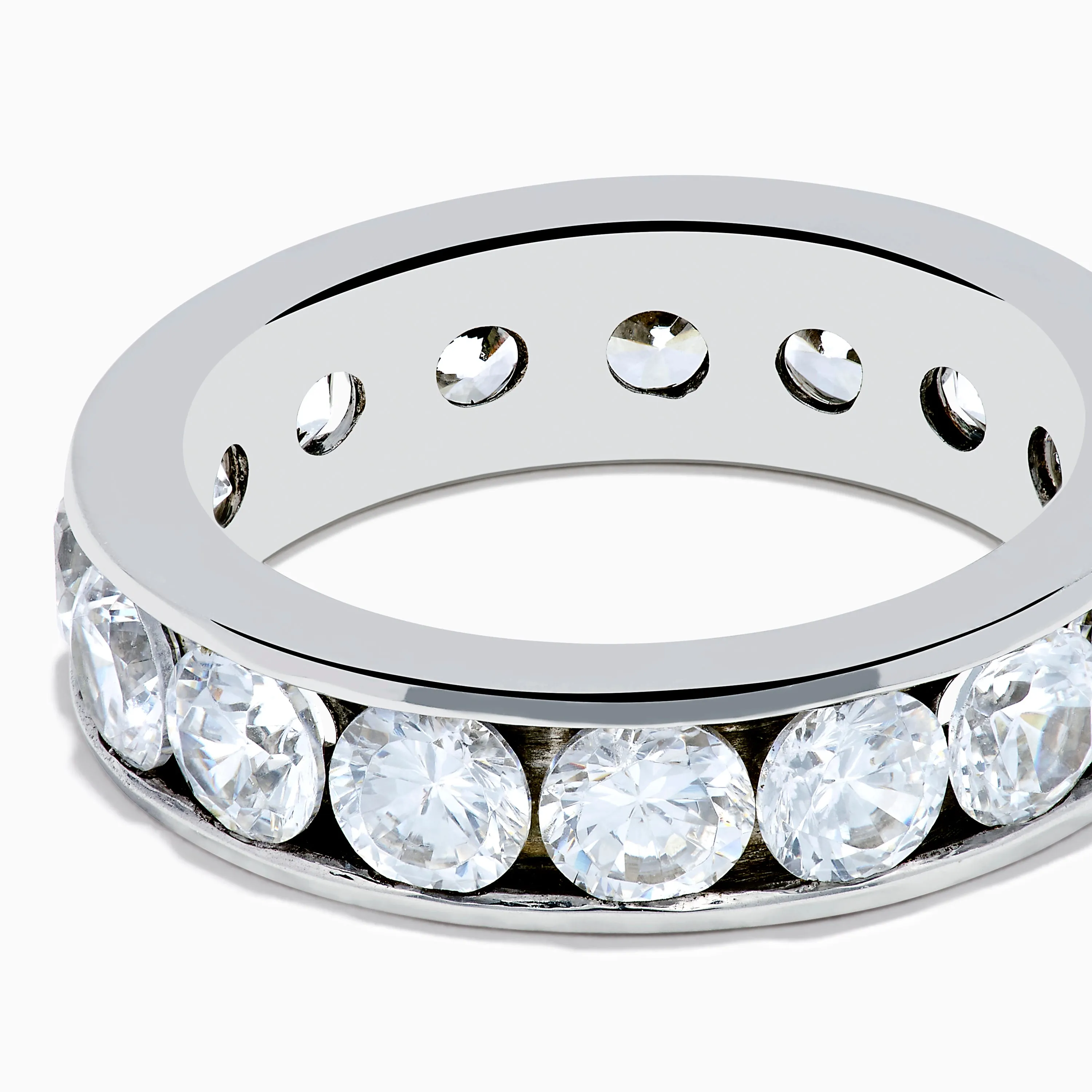14K White Gold Channel Set Diamond Eternity Band, 4.00 TCW sold by Effy product image thumbnail 2