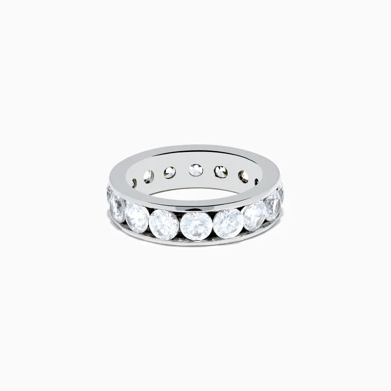 14K White Gold Channel Set Diamond Eternity Band, 4.00 TCW sold by Effy