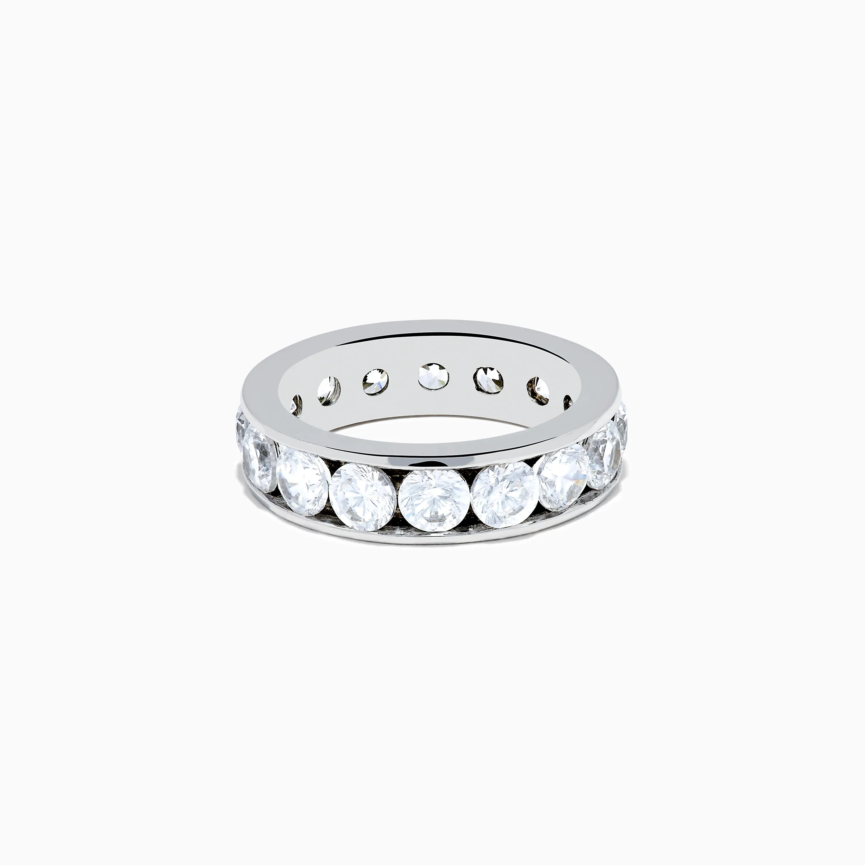 14K White Gold Channel Set Diamond Eternity Band, 4.00 TCW sold by Effy