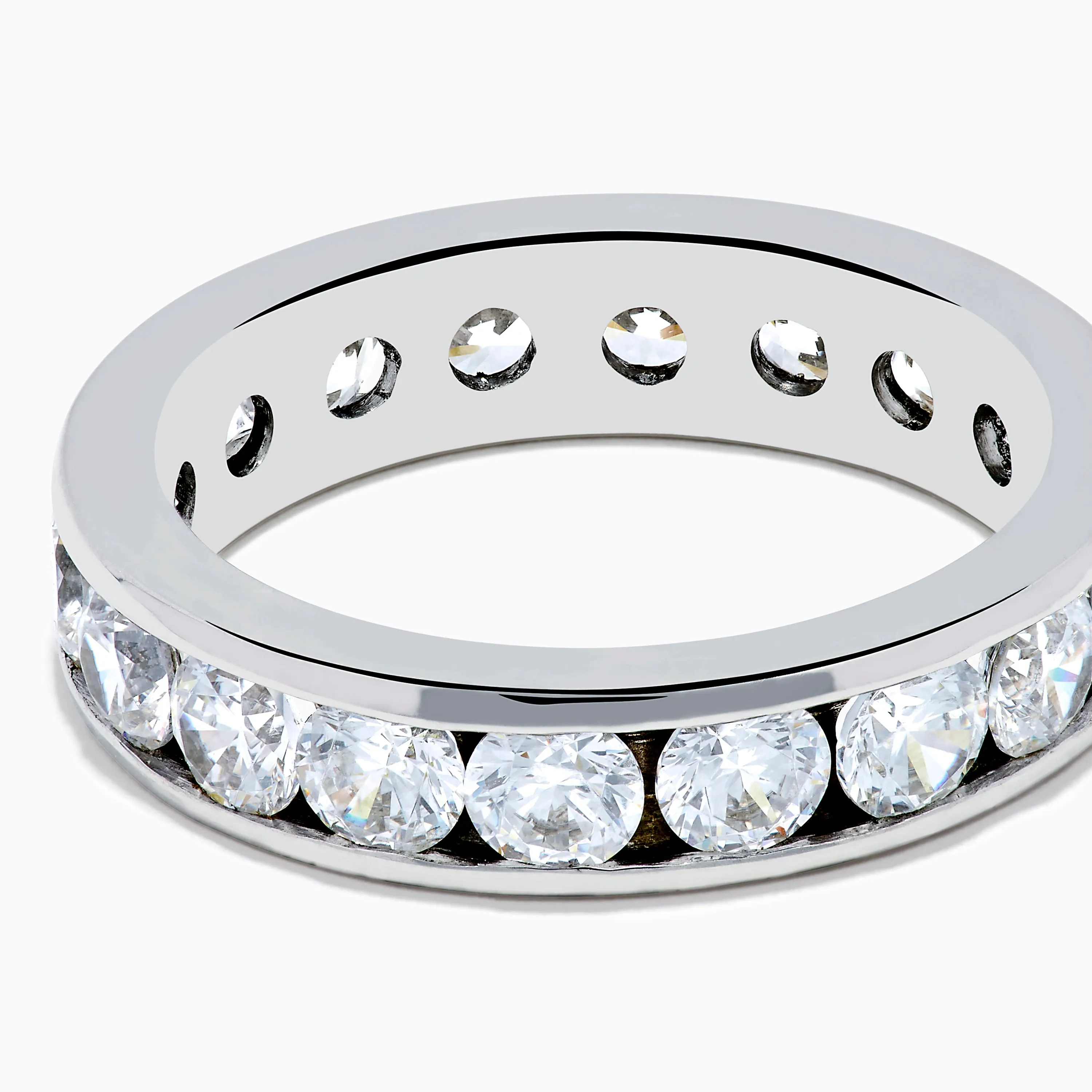 14K White Gold Channel Set Diamond Eternity Band, 3.00 TCW sold by Effy product image thumbnail 2
