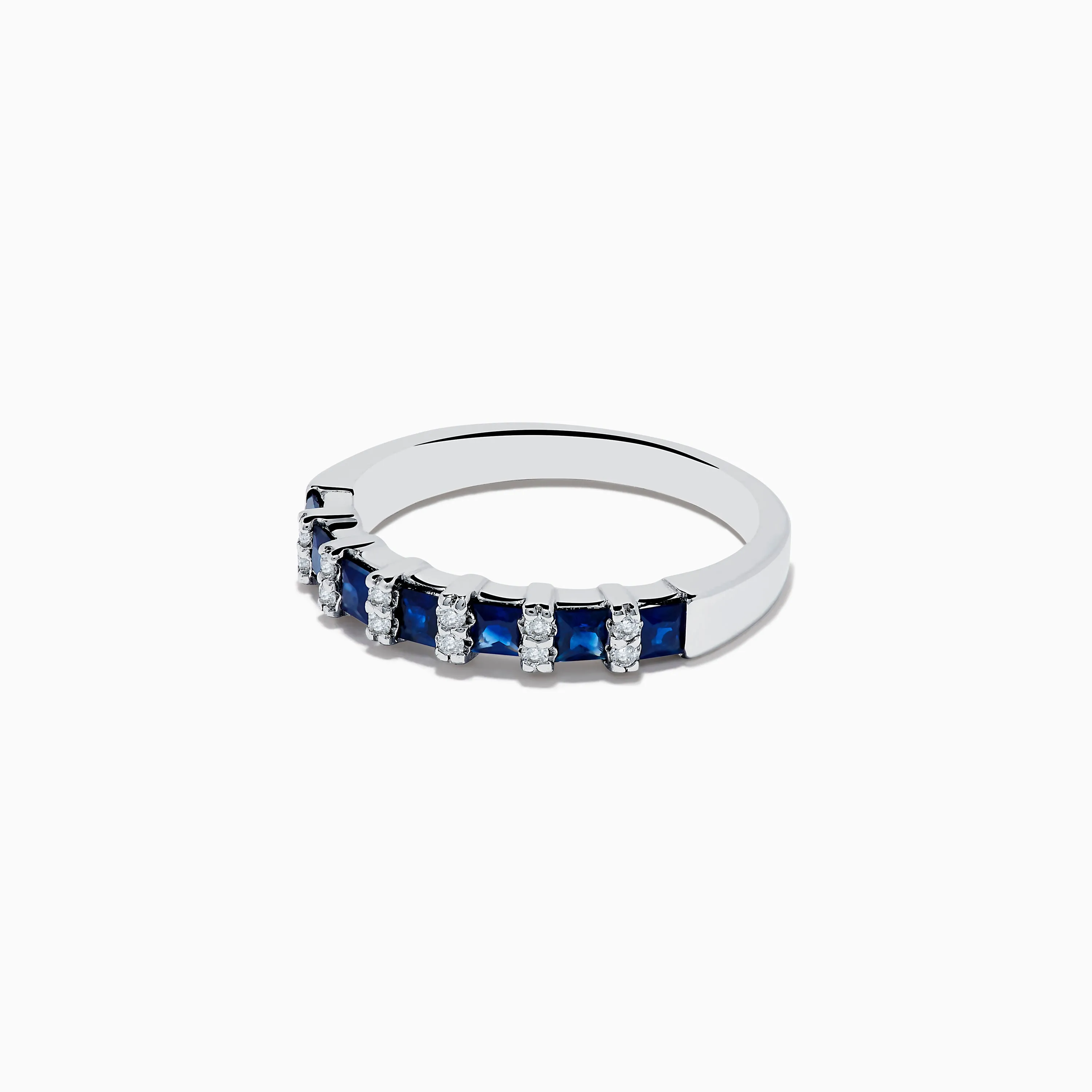 Royale Bleu 14K White Gold Sapphire and Diamond Ring, 0.95 TCW sold by Effy product image thumbnail 2