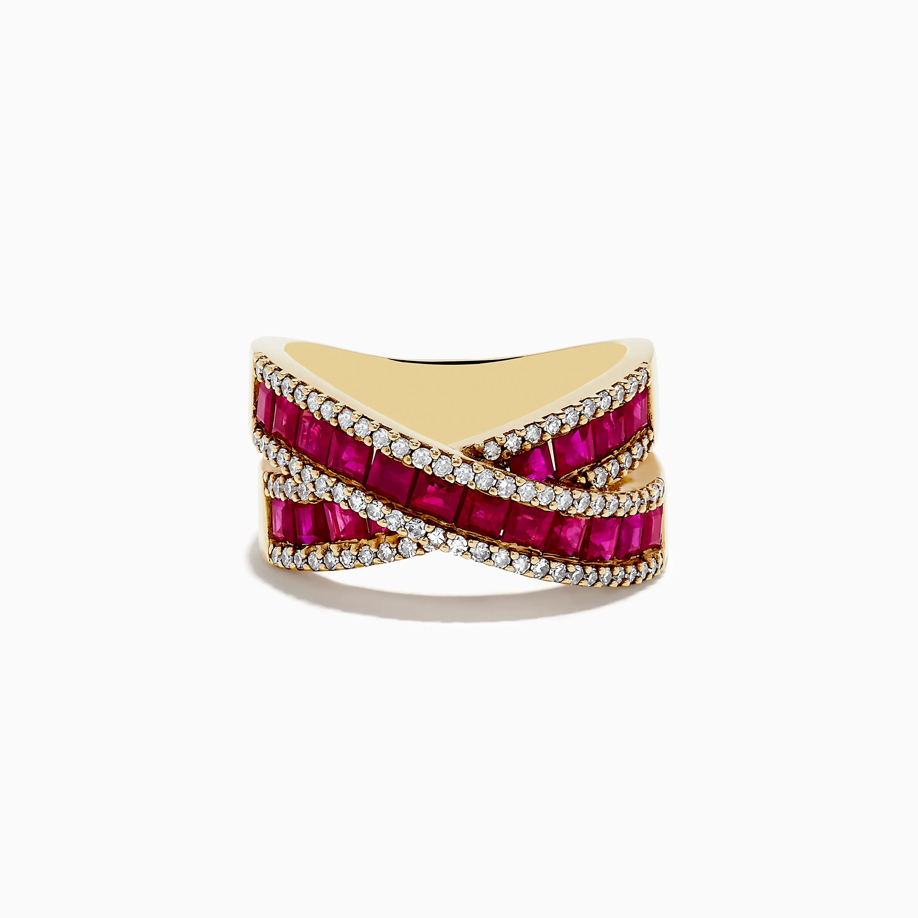 Ruby Royale 14K Yellow Gold Ruby Criss Cross Ring, 2.73 TCW sold by Effy