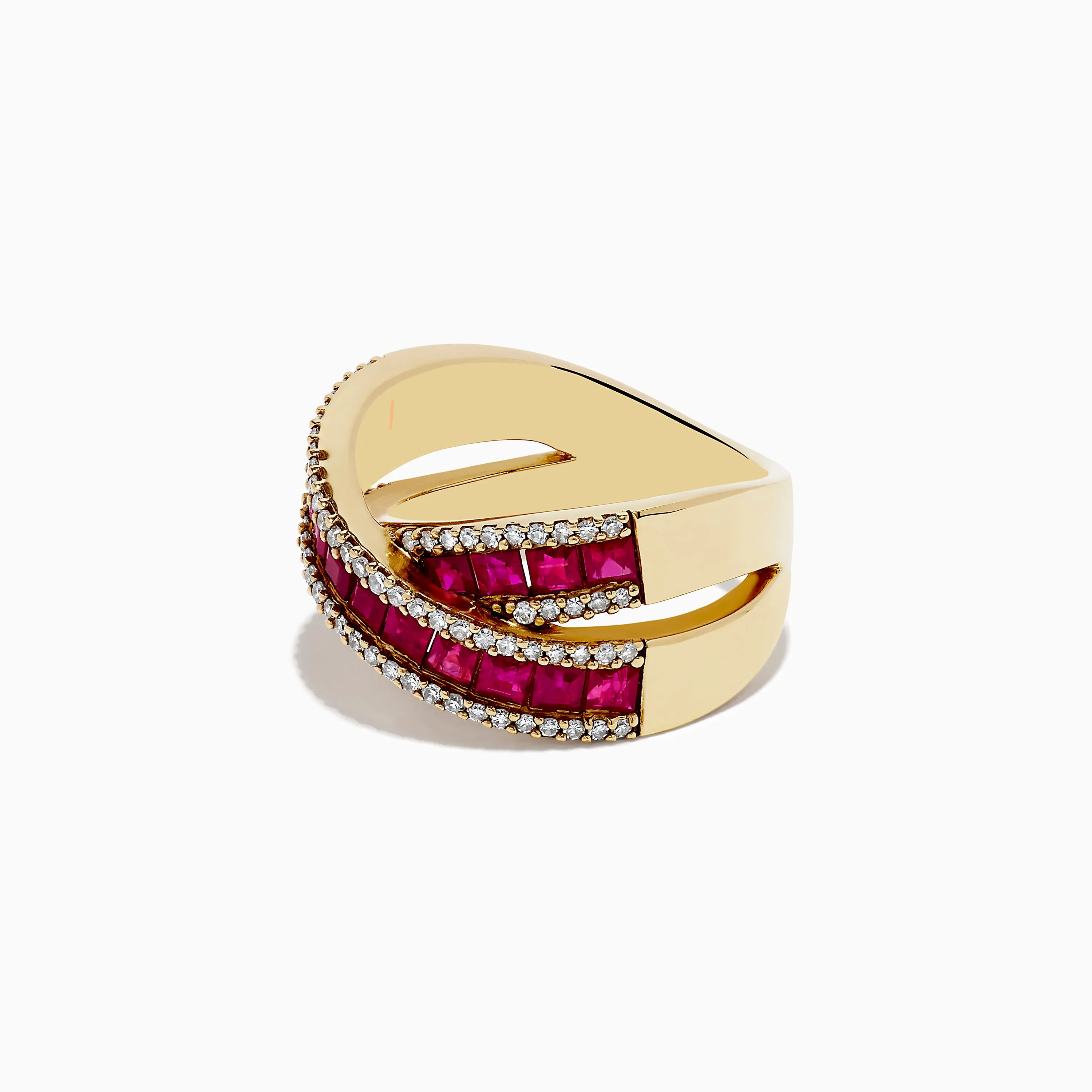 Ruby Royale 14K Yellow Gold Ruby Criss Cross Ring, 2.73 TCW sold by Effy product image thumbnail 2