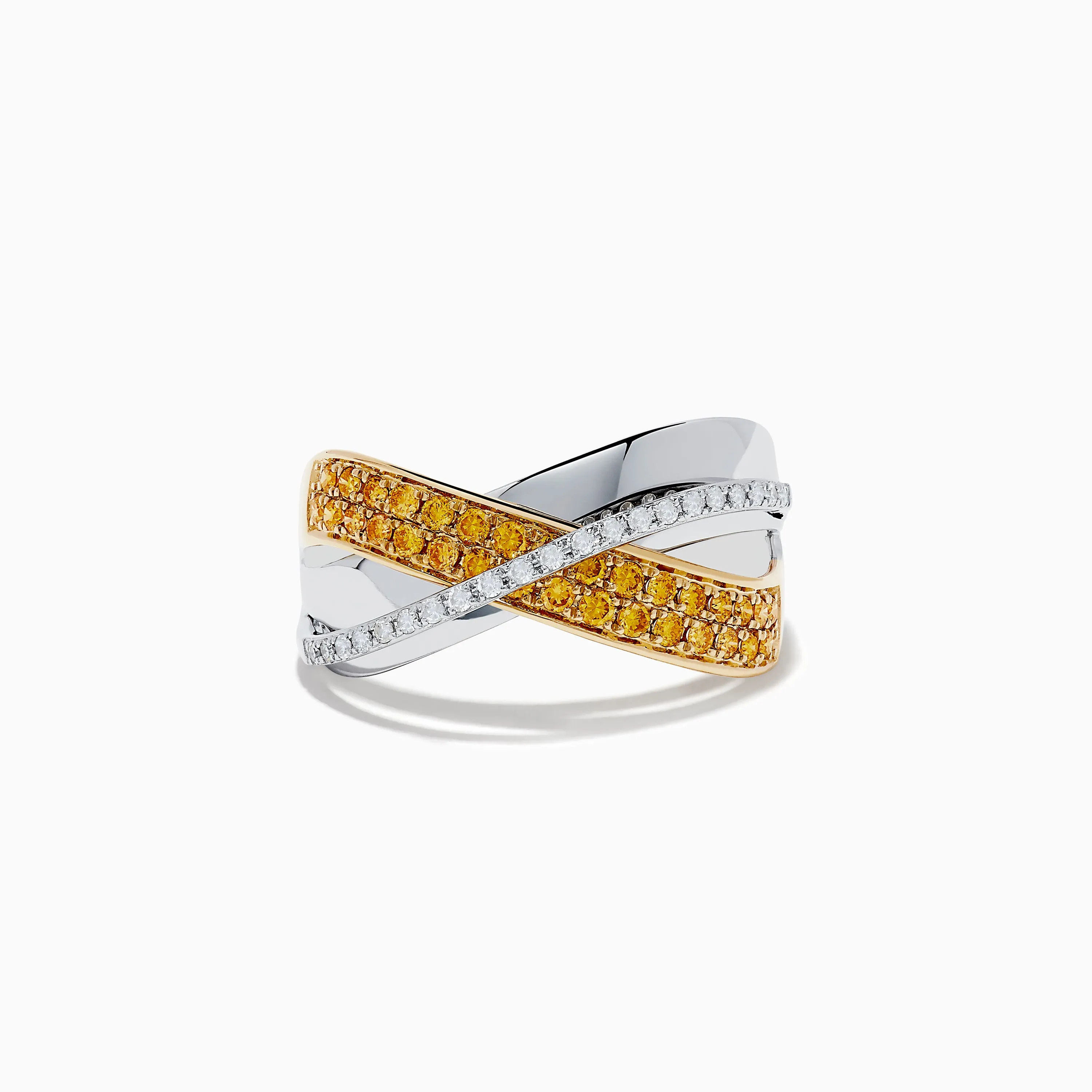 Canare 14K Two-Tone Gold Yellow and White Diamond Ring, 0.44 TCW sold by Effy