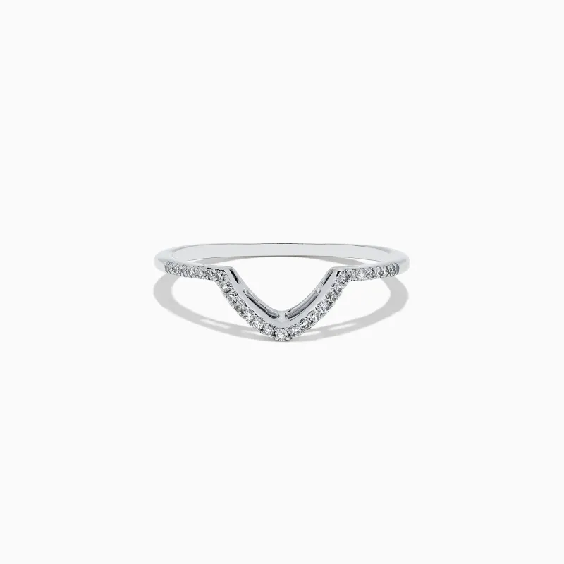 Pave Classica 14K White Gold Diamond Wedding Band, 0.13 TCW sold by Effy