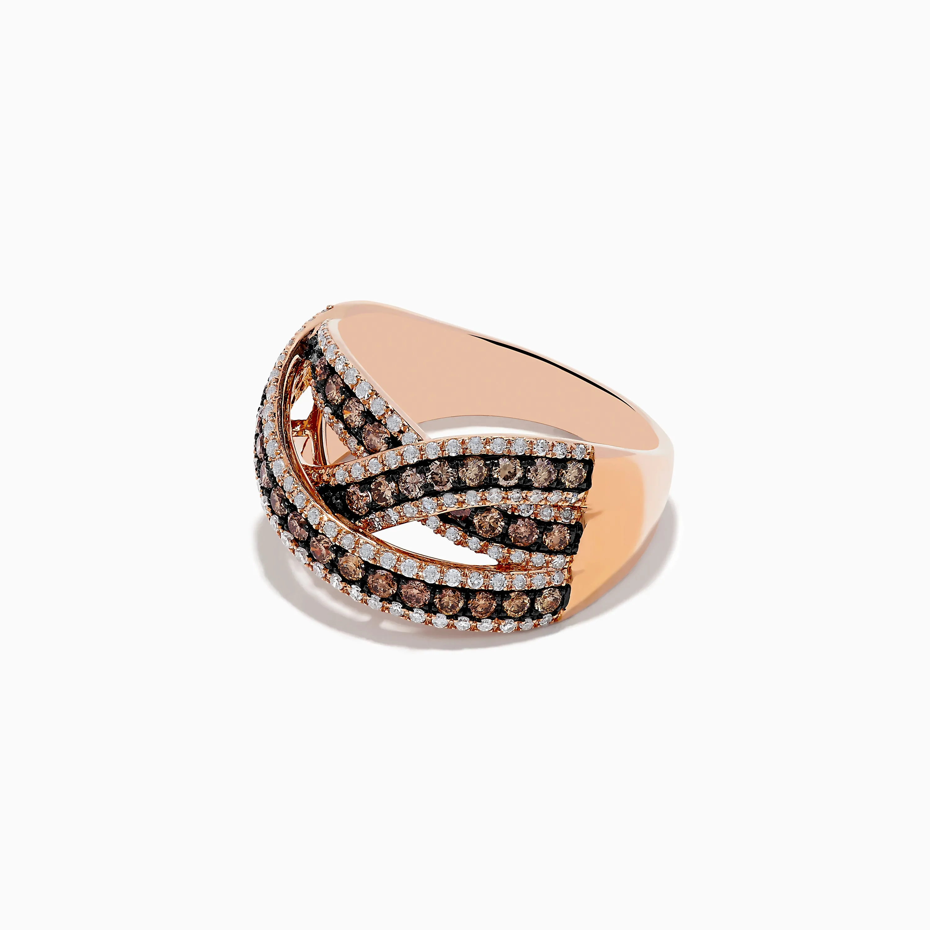 14K Rose Gold Diamond Criss Cross Ring, 1.06 TCW sold by Effy product image thumbnail 2