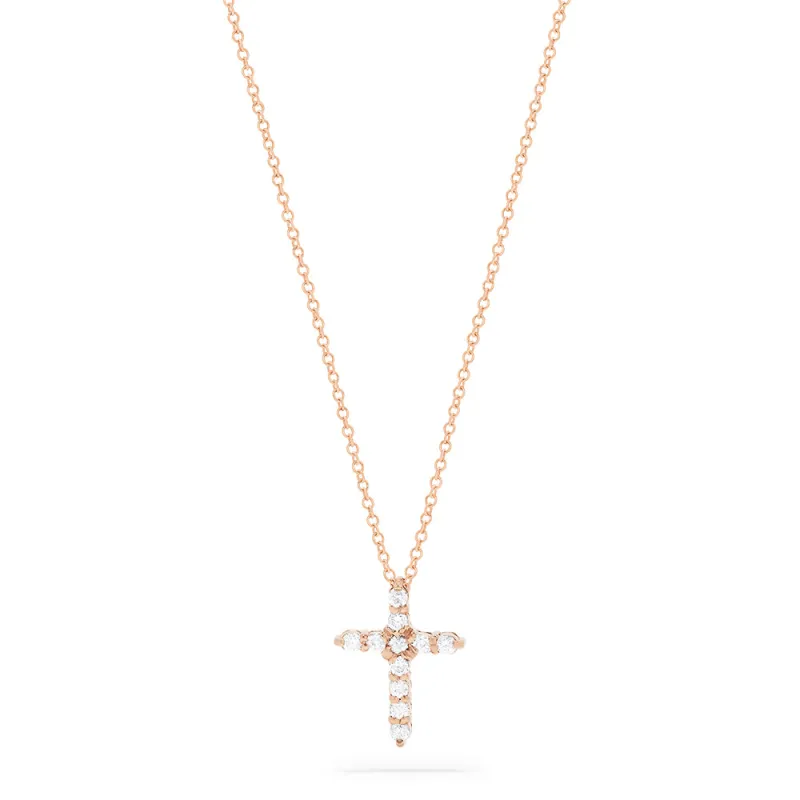 Pave Rose 14K Gold Diamond Cross Pendant, 0.22 TCW sold by Effy