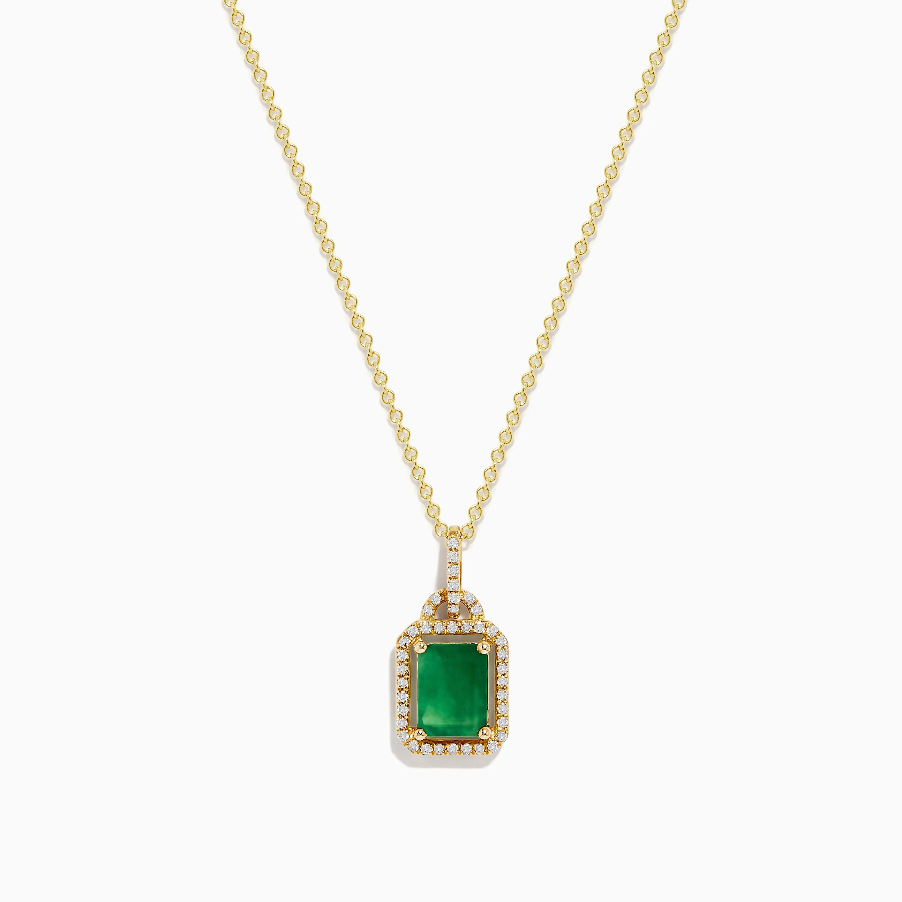 Brasilica 14K Yellow Gold Emerald & Diamond Pendant, 1.62 TWC sold by Effy