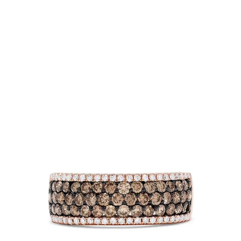 14K Rose Gold Espresso and White Diamond Ring, 1.28 TCW sold by Effy