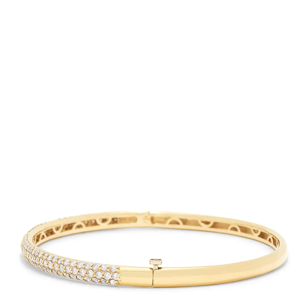 D'Oro 14K Yellow Gold Diamond Pave Bangle, 1.87 TCW sold by Effy product image thumbnail 2
