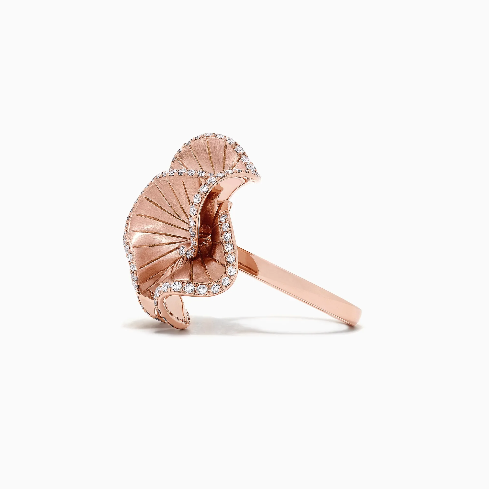 Pave Rose 14K Rose Gold Diamond Flower Ring, 0.90 TCW sold by Effy product image thumbnail 2