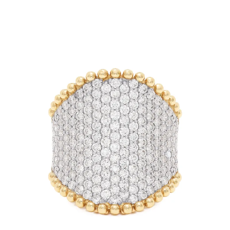 D'Oro 14K Yellow Gold Diamond Pave Ring, 2.50 TCW sold by Effy