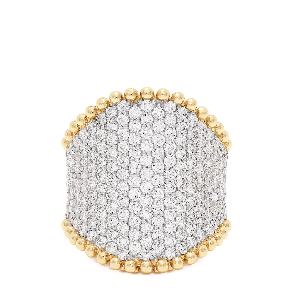 D'Oro 14K Yellow Gold Diamond Pave Ring, 2.50 TCW sold by Effy