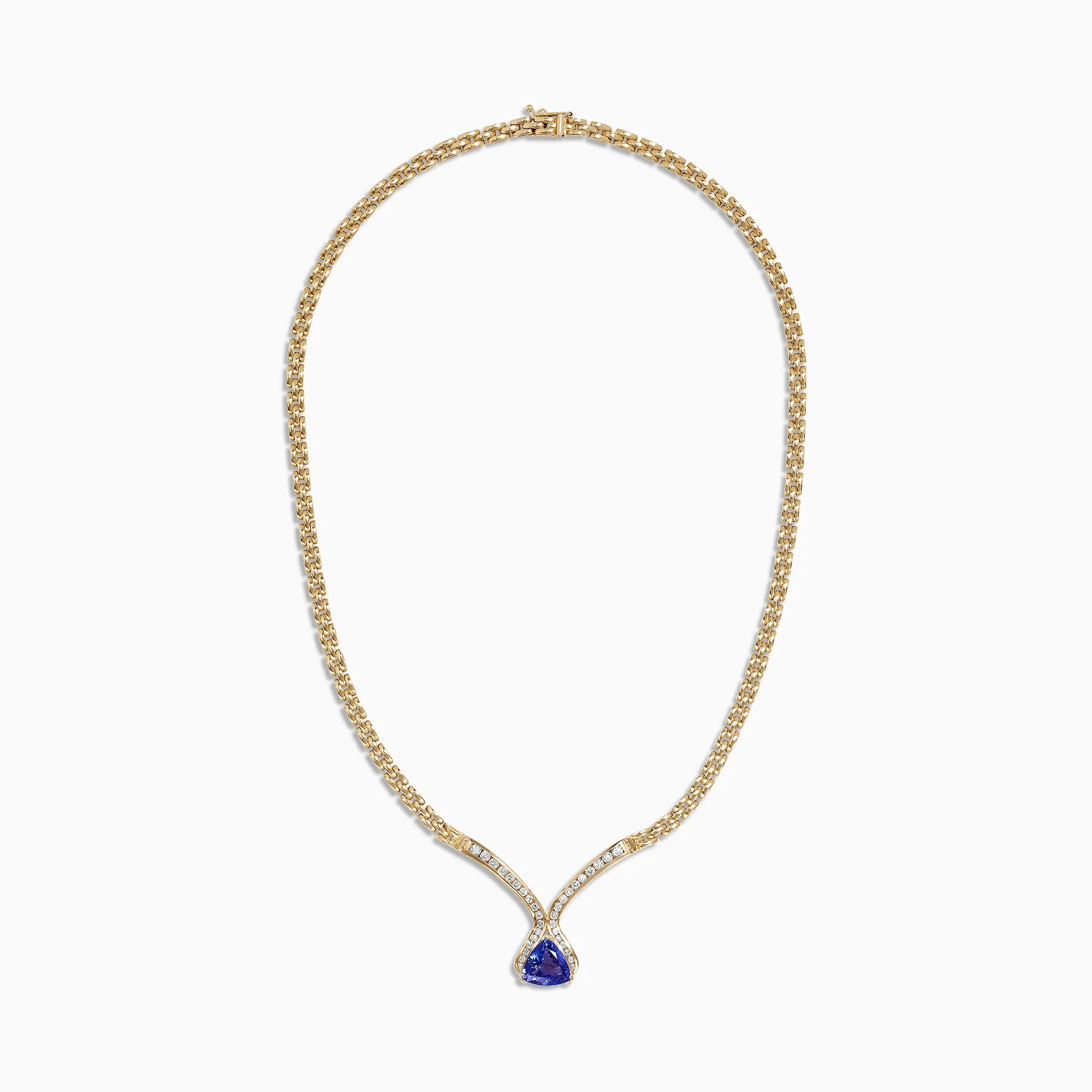 Nahla Siri 14K Yellow Gold Tanzanite and Diamond Necklace, 3.66 TCW sold by Effy