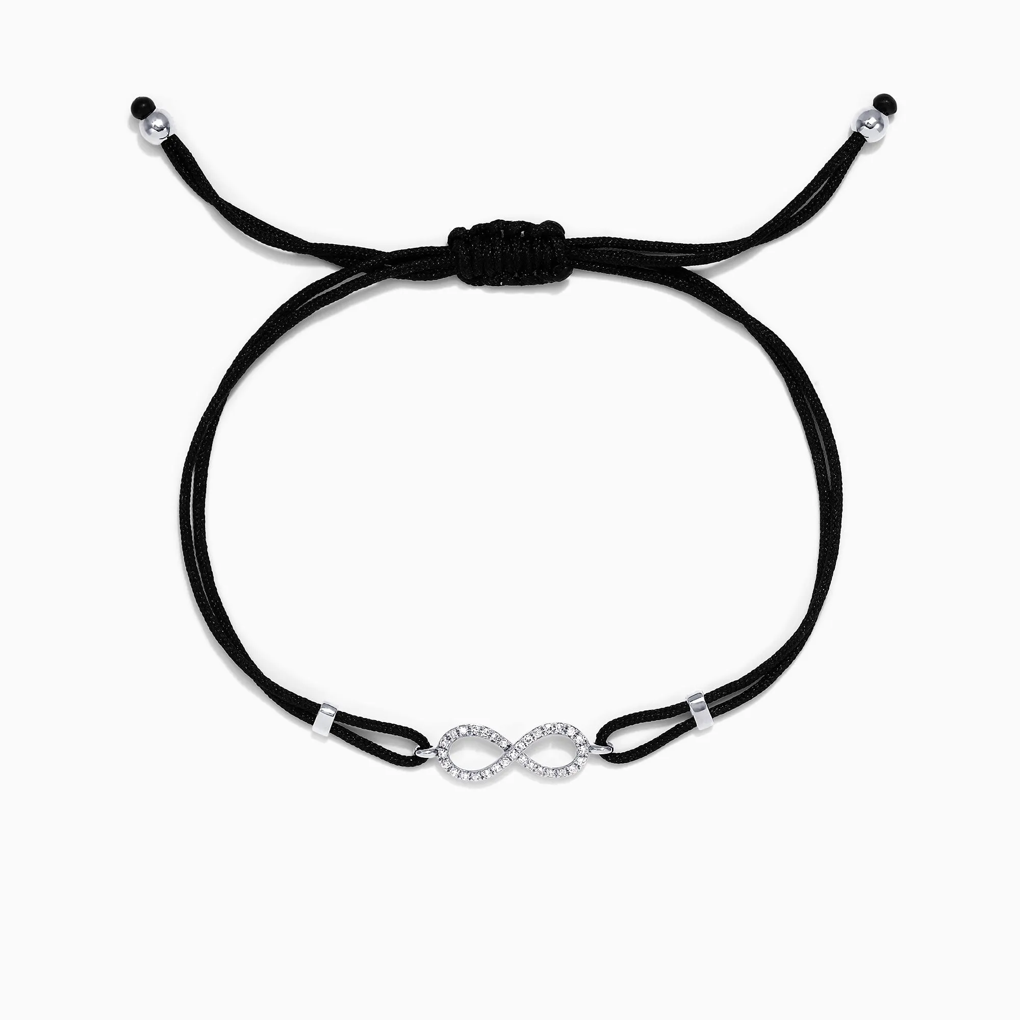 Novelty 14K White Gold Diamond Infinity String Bracelet, 0.11 TCW sold by Effy