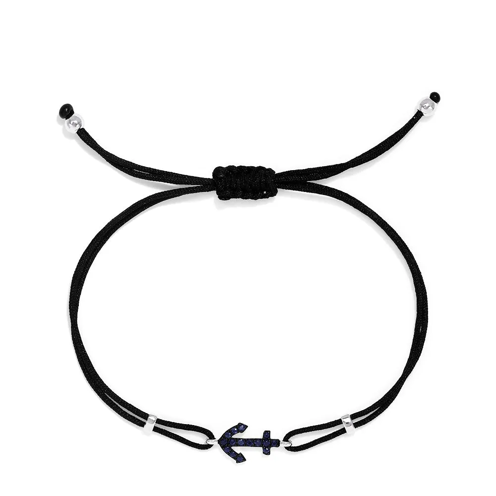 Novelty 14K White Gold Sapphire Anchor String Bracelet, 0.15 TCW sold by Effy product image thumbnail 2